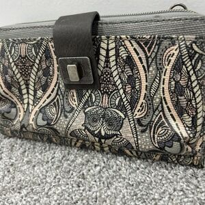 Sakroots Artists Circle‎ Owl Wristlet Wallet Faux Leather EUC